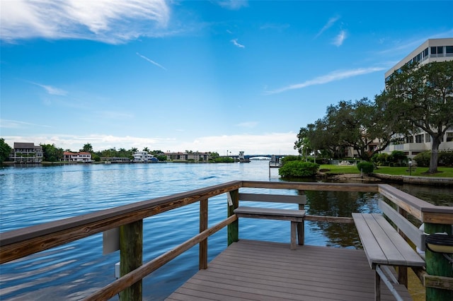1350 N Portofino Dr Unit 208, Sarasota, FL 34242 - dock with a water view
