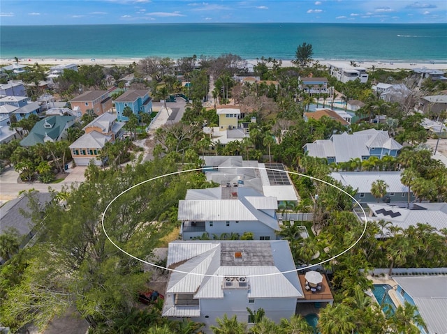 120 White Ave, Anna Maria, FL 34216 - aerial perspective of suburban area featuring extended coastline