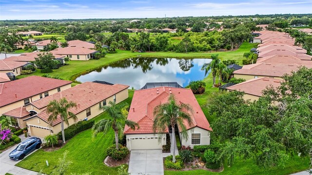 8118 Stirling Falls Cir, Sarasota, FL 34243 - aerial view of residential area with a nearby body of water
