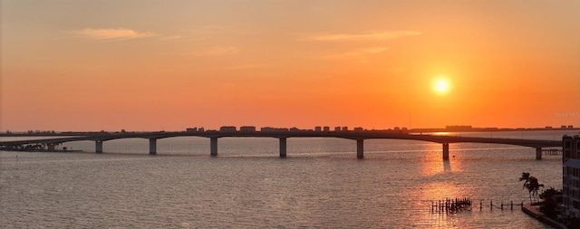 420 Golden Gate Pt Unit 200A, Sarasota, FL 34236 - water view featuring a notable bridge