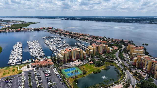 606 Riviera Dunes Way Unit 306, Palmetto, FL 34221 - bird's eye view of a large body of water and numerous boat docks