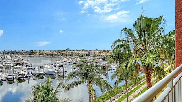 606 Riviera Dunes Way Unit 306, Palmetto, FL 34221 - water view featuring a boat dock