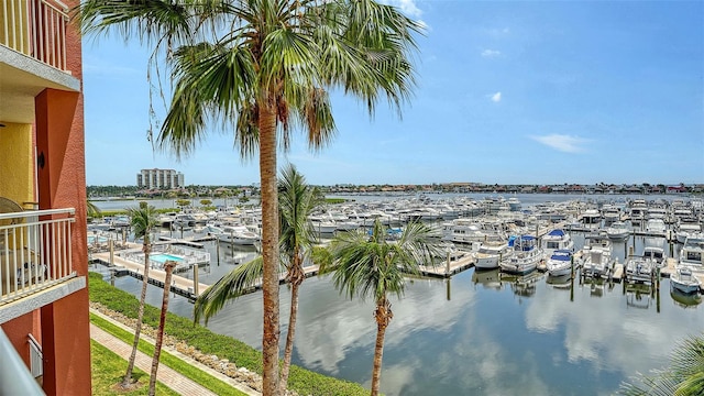 606 Riviera Dunes Way Unit 306, Palmetto, FL 34221 - water view featuring a marina and a boat dock