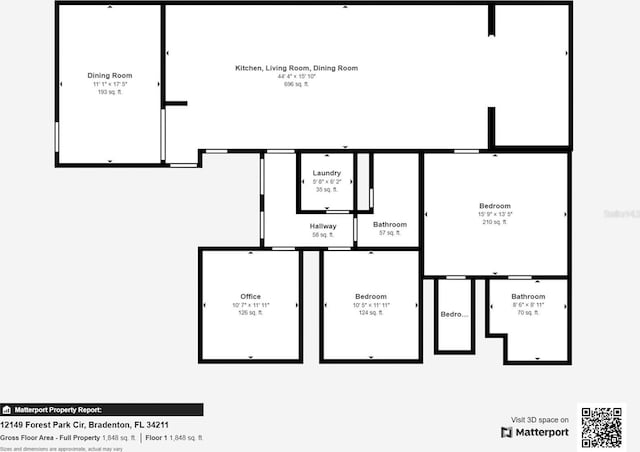 12149 Forest Park Cir, Bradenton, FL 34211 - property floor plan