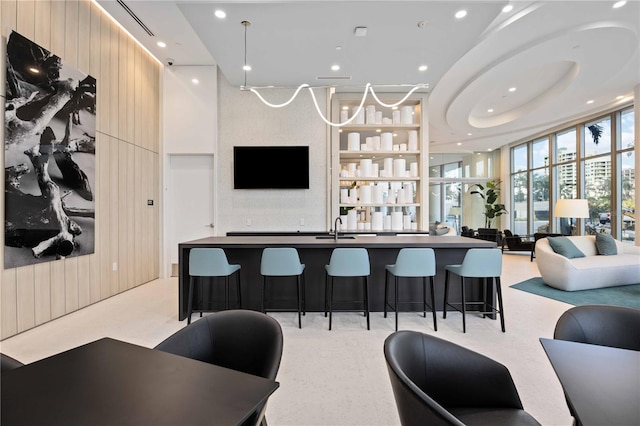 301 Quay Commons Unit 1711, Sarasota, FL 34236 - bar area with wooden walls