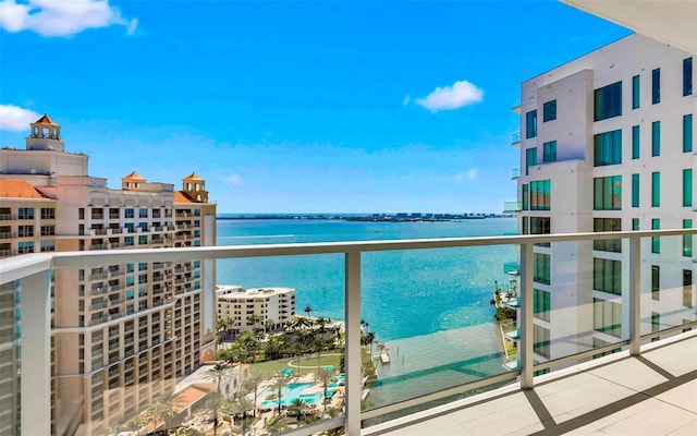301 Quay Commons Unit 1711, Sarasota, FL 34236 - balcony with a water view