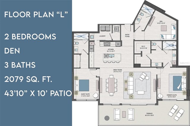 301 Quay Commons Unit 1711, Sarasota, FL 34236 - room layout