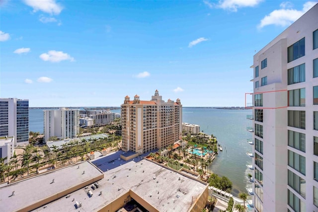 301 Quay Commons Unit 1711, Sarasota, FL 34236 - water view featuring nearby urban area