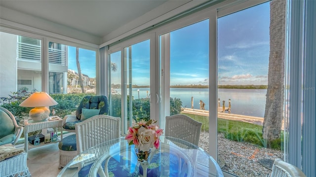 4420 Exeter Dr Unit L104, Longboat Key, FL 34228 - sunroom / solarium with a water view