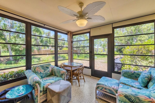 3500 Green View Ct Unit 45, Sarasota, FL 34231 - sunroom with a ceiling fan