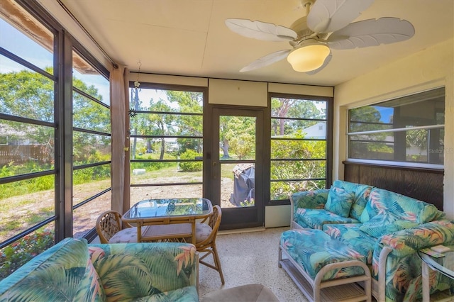 3500 Green View Ct Unit 45, Sarasota, FL 34231 - sunroom with ceiling fan