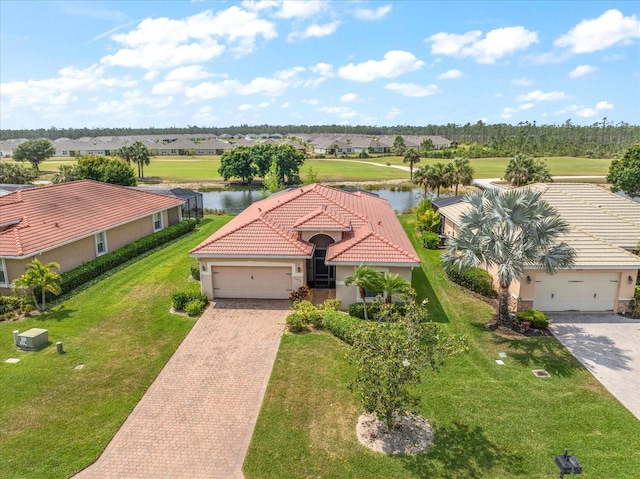 3230 Magnolia Landing Ln, North Fort Myers, FL 33917 - aerial perspective of suburban area with a nearby body of water