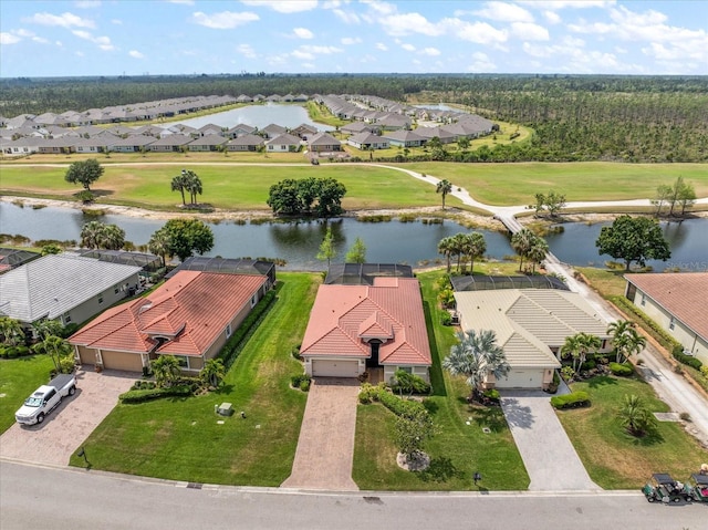 3230 Magnolia Landing Ln, North Fort Myers, FL 33917 - aerial perspective of suburban area featuring a nearby body of water