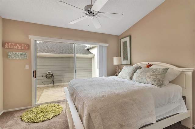 1322 Perico Point Cir, Bradenton, FL 34209 - bedroom with light colored carpet, baseboards, and ceiling fan
