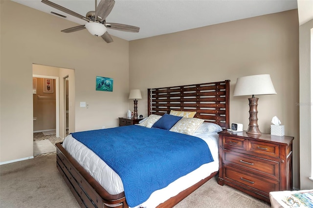 1322 Perico Point Cir, Bradenton, FL 34209 - bedroom with carpet floors, a ceiling fan, and baseboards
