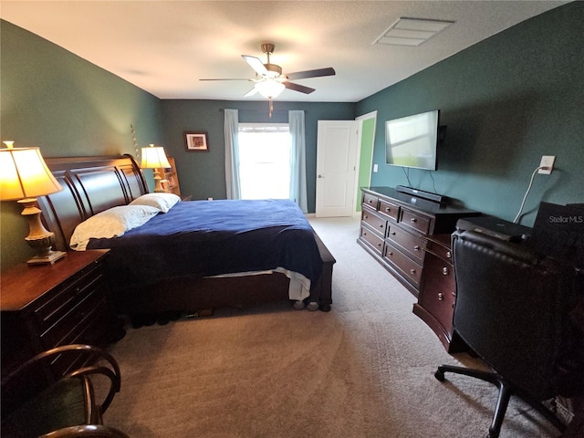 13156 Merlot Sunstone Cv, Parrish, FL 34219 - bedroom with carpet, a desk, and ceiling fan