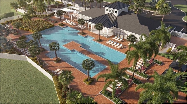 13156 Merlot Sunstone Cv, Parrish, FL 34219 - view from above of property with a pool