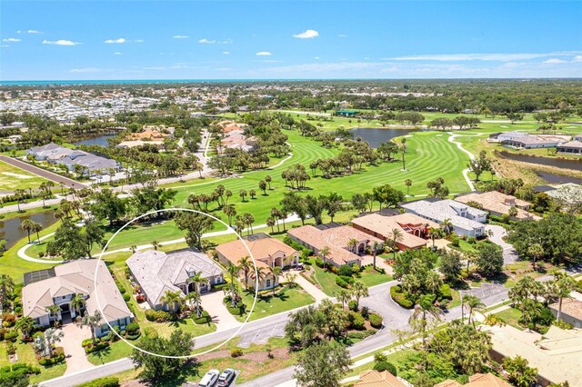 52 Grande Fairway, Englewood, FL 34223 - aerial view of residential area with a large body of water and a golf club