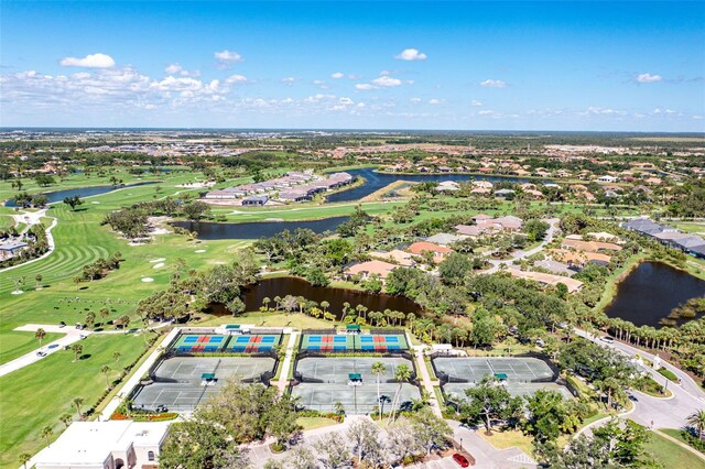 52 Grande Fairway, Englewood, FL 34223 - aerial view of property and surrounding area featuring a large body of water, a local golf course, and nearby suburban area