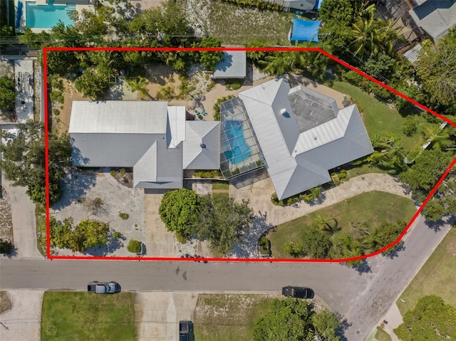 7202 18th Ave NW, Bradenton, FL 34209 - aerial view of property and surrounding area with property parcel outlined
