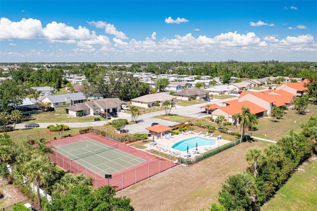 6462 Draw Ln Unit 72, Sarasota, FL 34238 - aerial perspective of suburban area with a pool