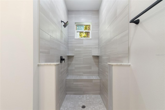 2704 Gaspar Ave, North Port, FL 34288 - bathroom featuring tiled shower and tile patterned flooring