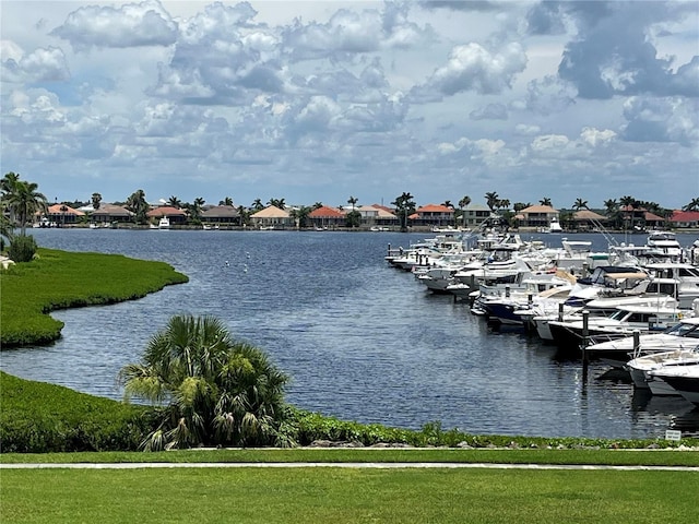 130 Riviera Dunes Way Unit 304, Palmetto, FL 34221 - water view featuring a boat dock