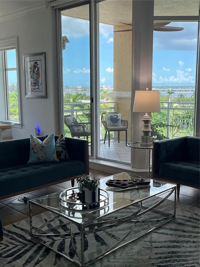 130 Riviera Dunes Way Unit 304, Palmetto, FL 34221 - living area with ornamental molding