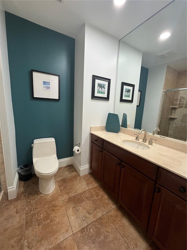 130 Riviera Dunes Way Unit 304, Palmetto, FL 34221 - full bath featuring vanity, a shower stall, and tile patterned floors