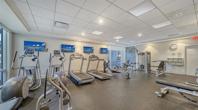 gym with baseboards