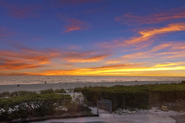 water view featuring local beach