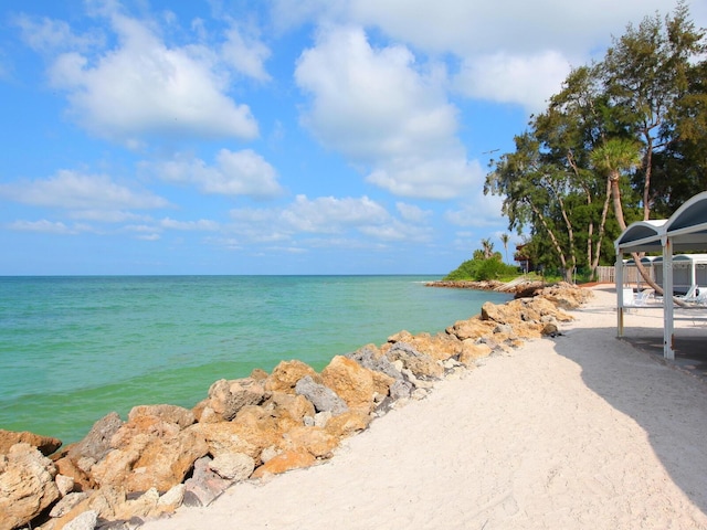 7320 Melaleuca Way, Siesta Key, FL 34242 - water view featuring a gazebo