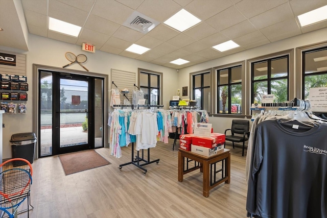 7911 Grand Estuary Trl Unit 201, Bradenton, FL 34212 - misc room featuring a paneled ceiling and light wood finished floors