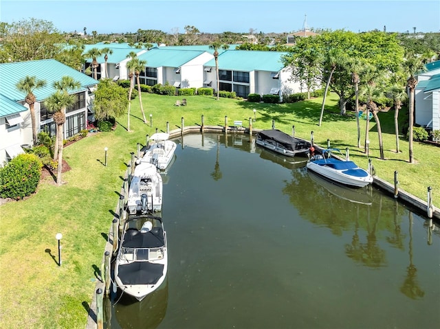 5669 Midnight Pass Rd Unit 308, Sarasota, FL 34242 - dock area with a water view and a residential view