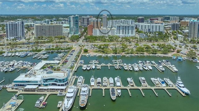 33 S Palm Ave Unit 1303, Sarasota, FL 34236 - view of urban area featuring numerous boat docks and a large body of water