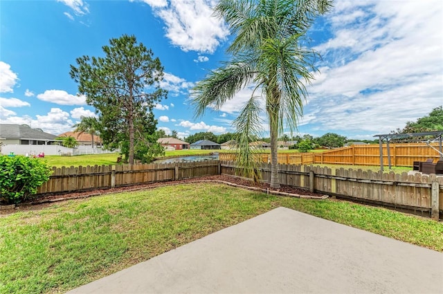 view of yard with a patio
