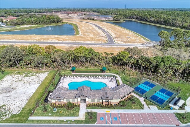 12091 Firewheel Pl, Venice, FL 34293 - aerial view of a nearby body of water and a pool area