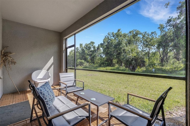view of sunroom