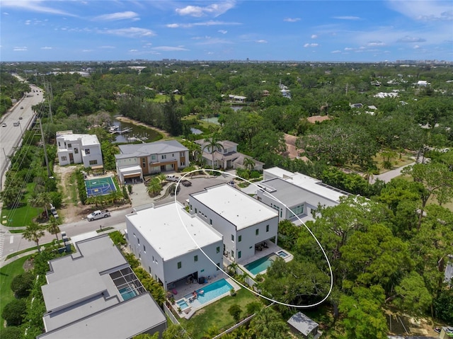 4726 Rivetta Ct, Sarasota, FL 34231 - drone / aerial view of a pool