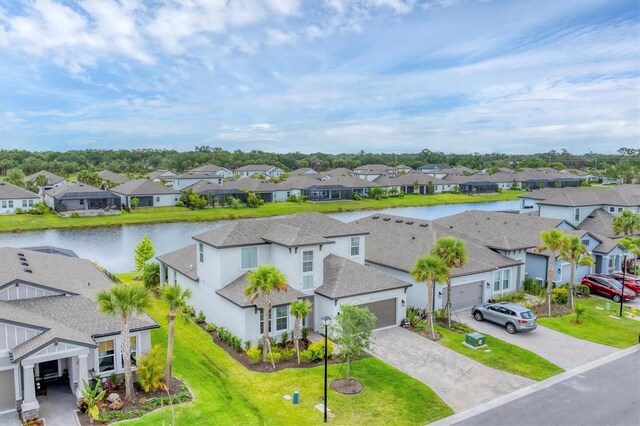 1017 Fernleaf Run, Bradenton, FL 34212 - aerial view of residential area with a large body of water