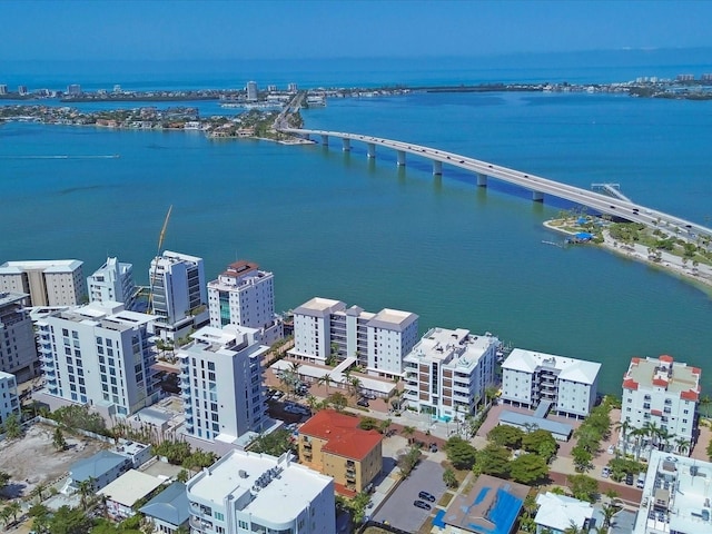 226 Golden Gate Pt Unit 63, Sarasota, FL 34236 - bird's eye view of a notable bridge, a large body of water, and apartment complex / building
