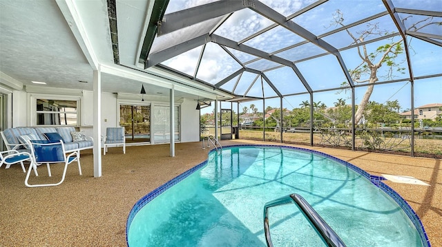 4361 Pompano Ln, Palmetto, FL 34221 - swimming pool with a patio and glass enclosure