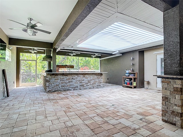 4239 Corso Venetia Blvd, Venice, FL 34293 - view of patio / terrace with a ceiling fan and area for grilling