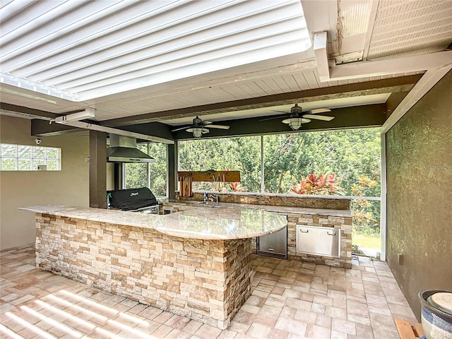 4239 Corso Venetia Blvd, Venice, FL 34293 - view of patio / terrace with a ceiling fan