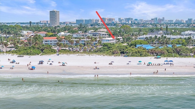 475 Benjamin Franklin Dr Unit 211, Sarasota, FL 34236 - drone / aerial view of expansive coastline and a skyline view