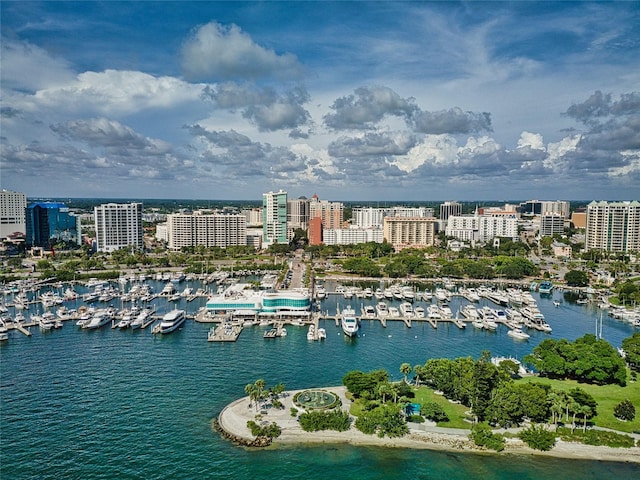 6248 Donnington Ct, Sarasota, FL 34238 - view of urban area with numerous boat docks and a nearby body of water