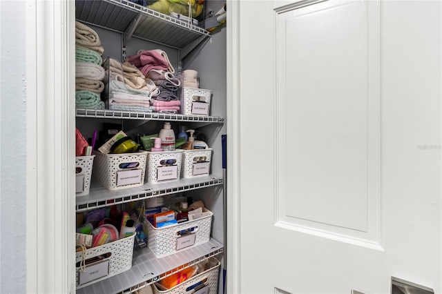 view of storage area