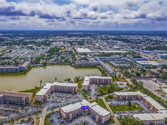 drone / aerial view of a nearby body of water