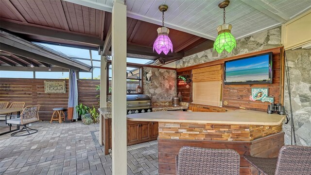 5500 Merrimac Dr, Sarasota, FL 34231 - view of patio featuring grilling area, fence, area for grilling, and a gazebo