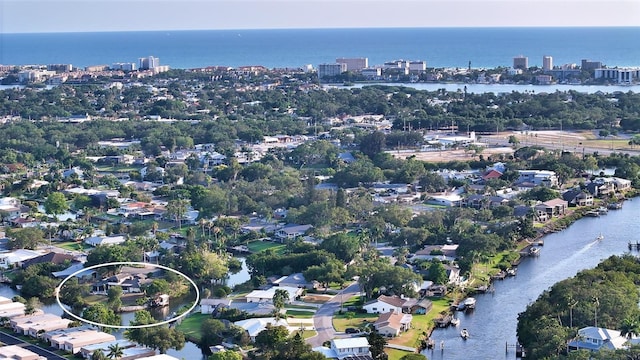 5500 Merrimac Dr, Sarasota, FL 34231 - aerial view of property and surrounding area featuring a large body of water